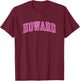 Howard Wisconsin WI Vintage Sports Design Pink Design T-Shirt - T-Shirt | Maroon