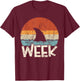 Week Marine Biologist Retro Shark Fin Lover Ocean Wildlife T-Shirt - T-Shirt | Maroon