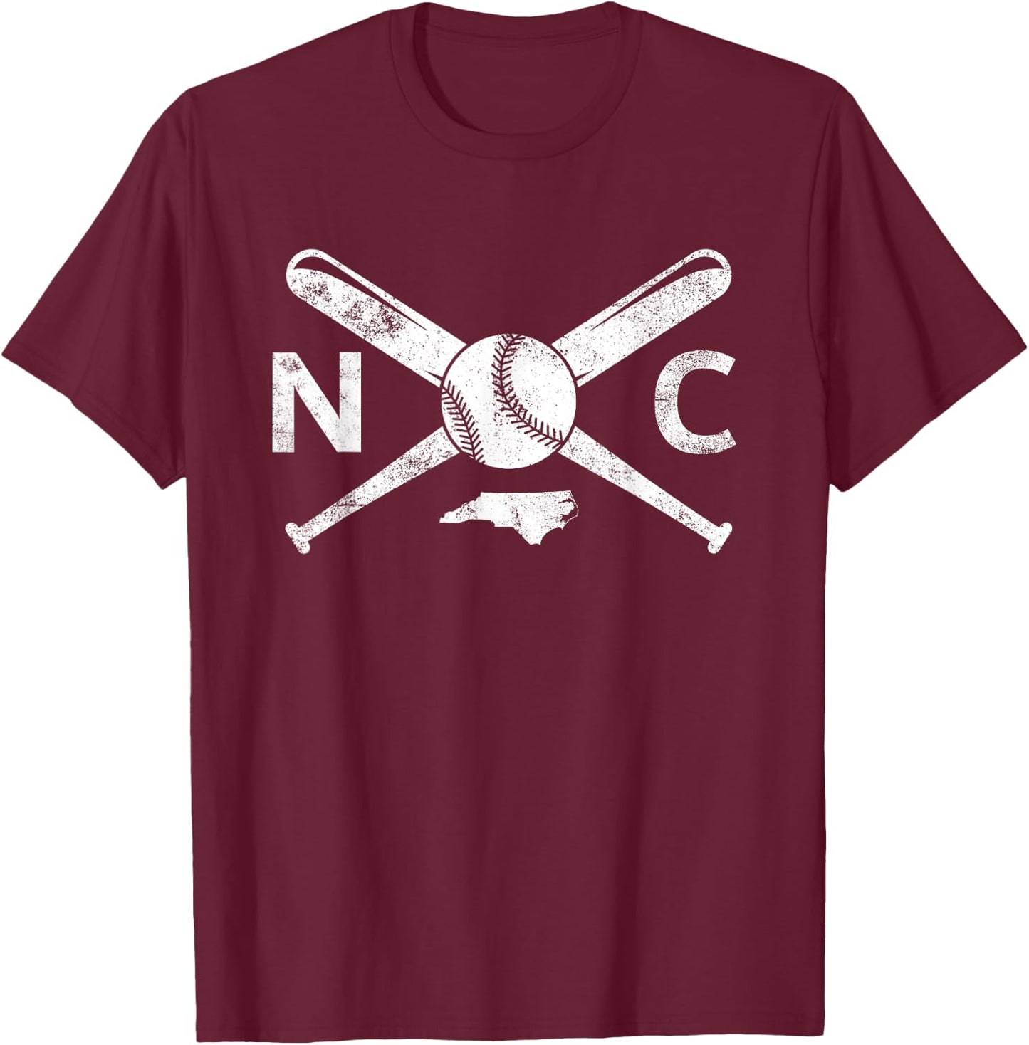 North Carolina Baseball NC Baseball North Carolina Baseball T-Shirt - T-Shirt | Maroon