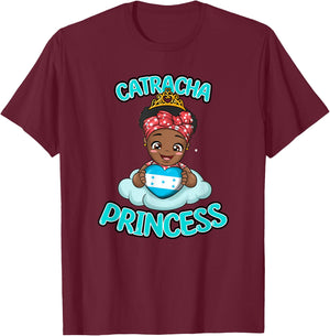 Honduras Proud Honduran Flag Catracha Girl Woman Princess T-Shirt - T-Shirt | Maroon