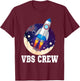 I Love VBS 2025 Space Crew Vacation Bible School Rocket T-Shirt - T-Shirt | Maroon