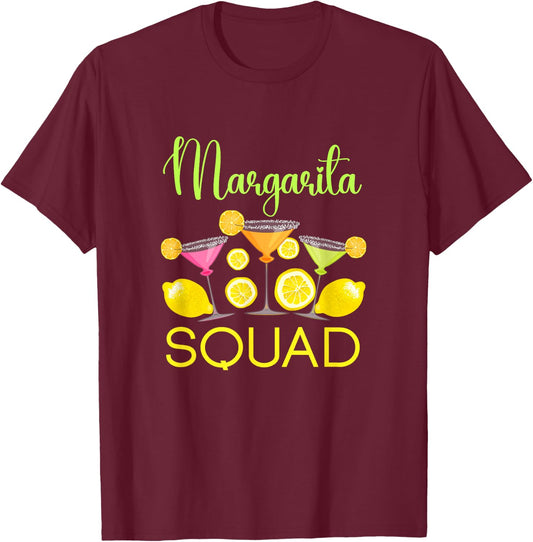 Margarita Squad - Cinco De Mayo Party T-Shirt - T-Shirt | Maroon