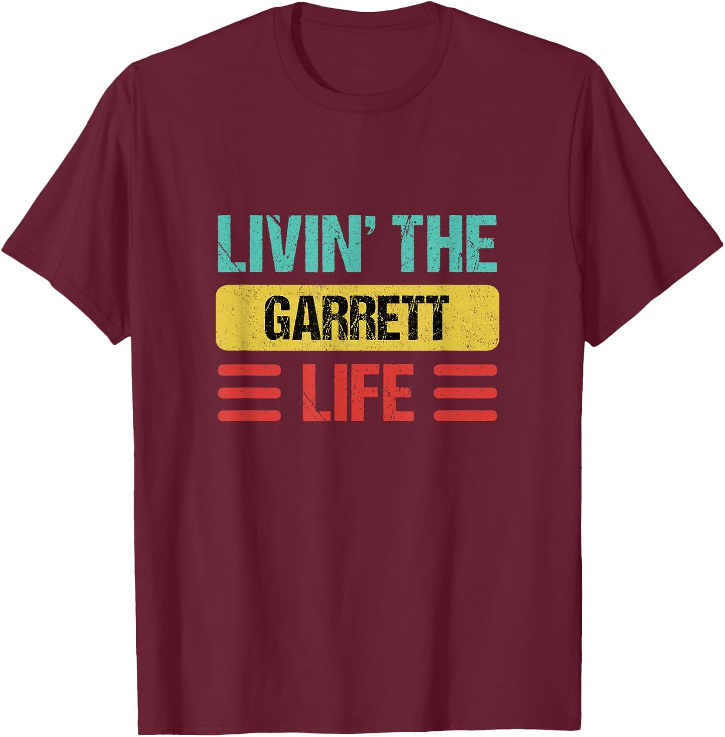 Garrett Name T-Shirt - T-Shirt | Maroon