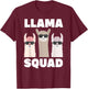 Funny Llama Design Women Llama Alpaca Farm Animal T-Shirt - T-Shirt | Maroon