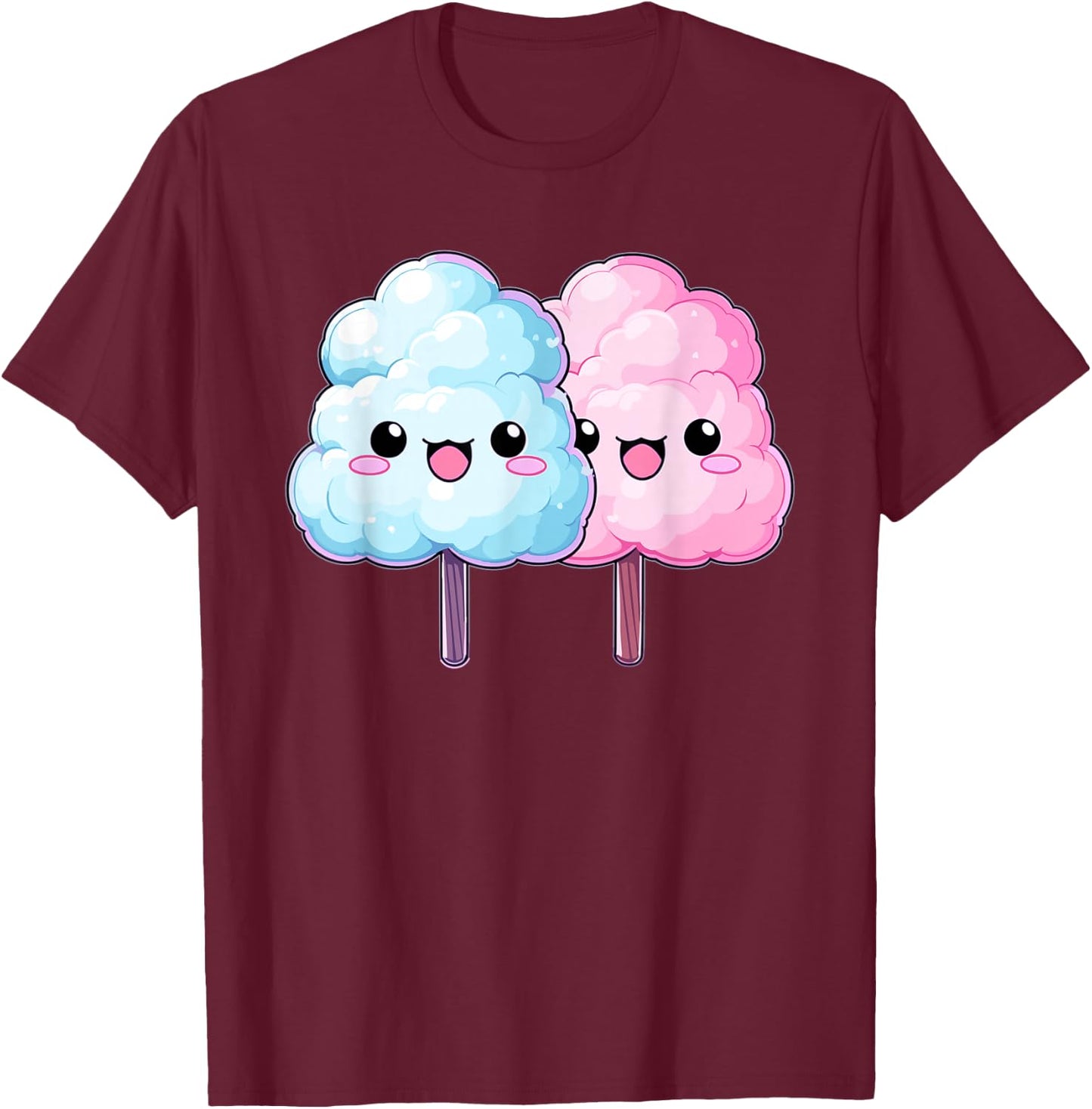 Cotton Candy Sticks Apparel Sweets Girls T-Shirt - T-Shirt | Maroon