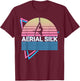 Aerial Silk Aerialist Gift -Adults Black Small Modern Graphic Short Sleeve T-Shirt - T-Shirt | Maroon