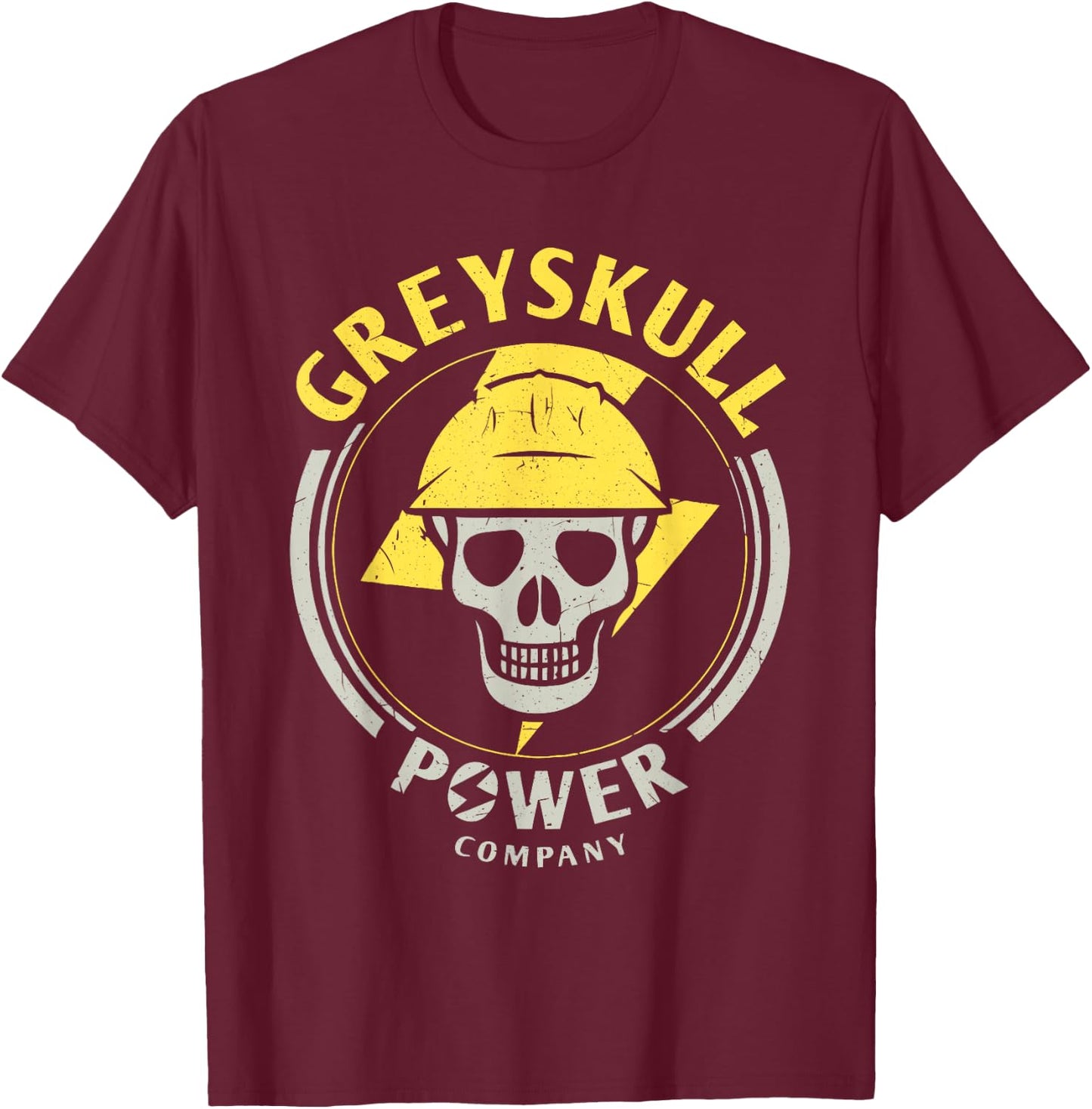 Greyskull power company Apparel T-Shirt - T-Shirt | Maroon