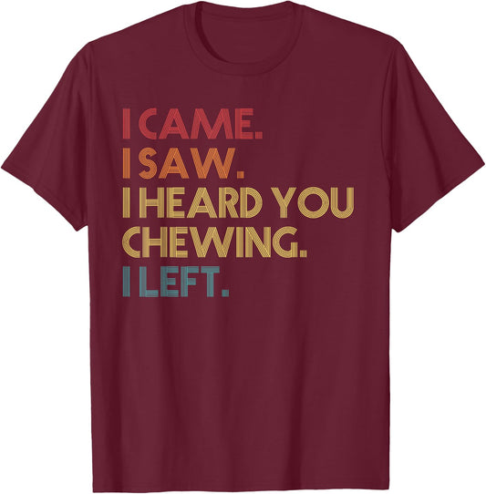 Eating Loud Humor Misophonia Awareness Black Small T-Shirt - T-Shirt | Maroon