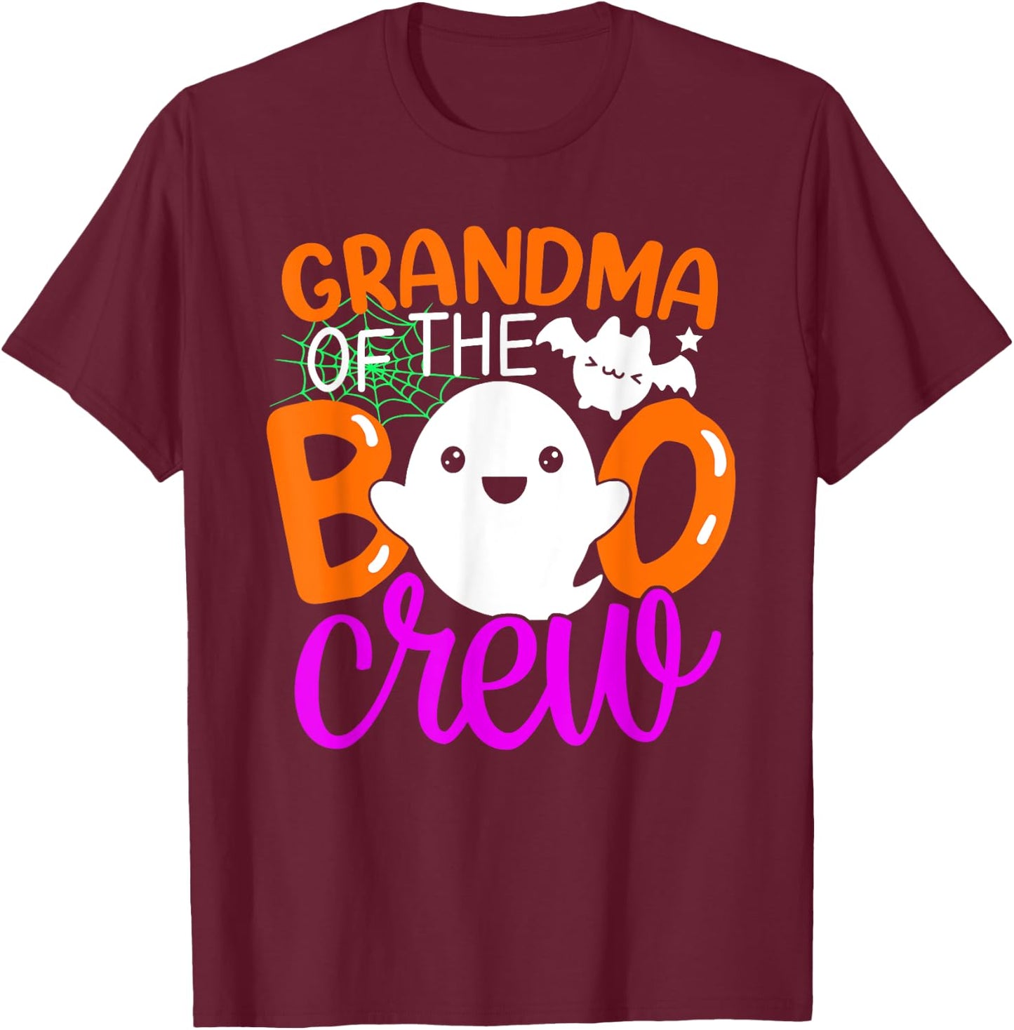 Grandma Of The Boo Crew Shirt Halloween Family Matching T-Shirt - T-Shirt | Maroon