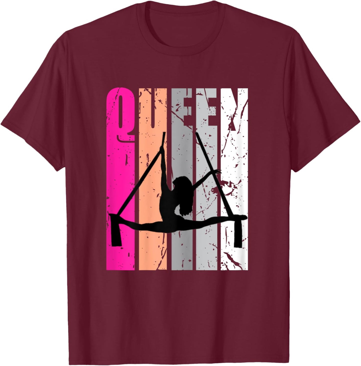 Kid Aerialist Queen Birthday Pretty Training Train Girl Fan T-Shirt - T-Shirt | Maroon