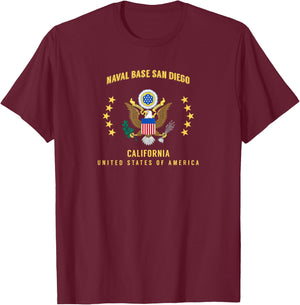 Naval Base San Diego T-Shirt - T-Shirt | Maroon