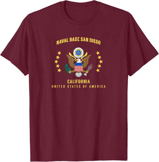 Naval Base San Diego T-Shirt - T-Shirt | Maroon