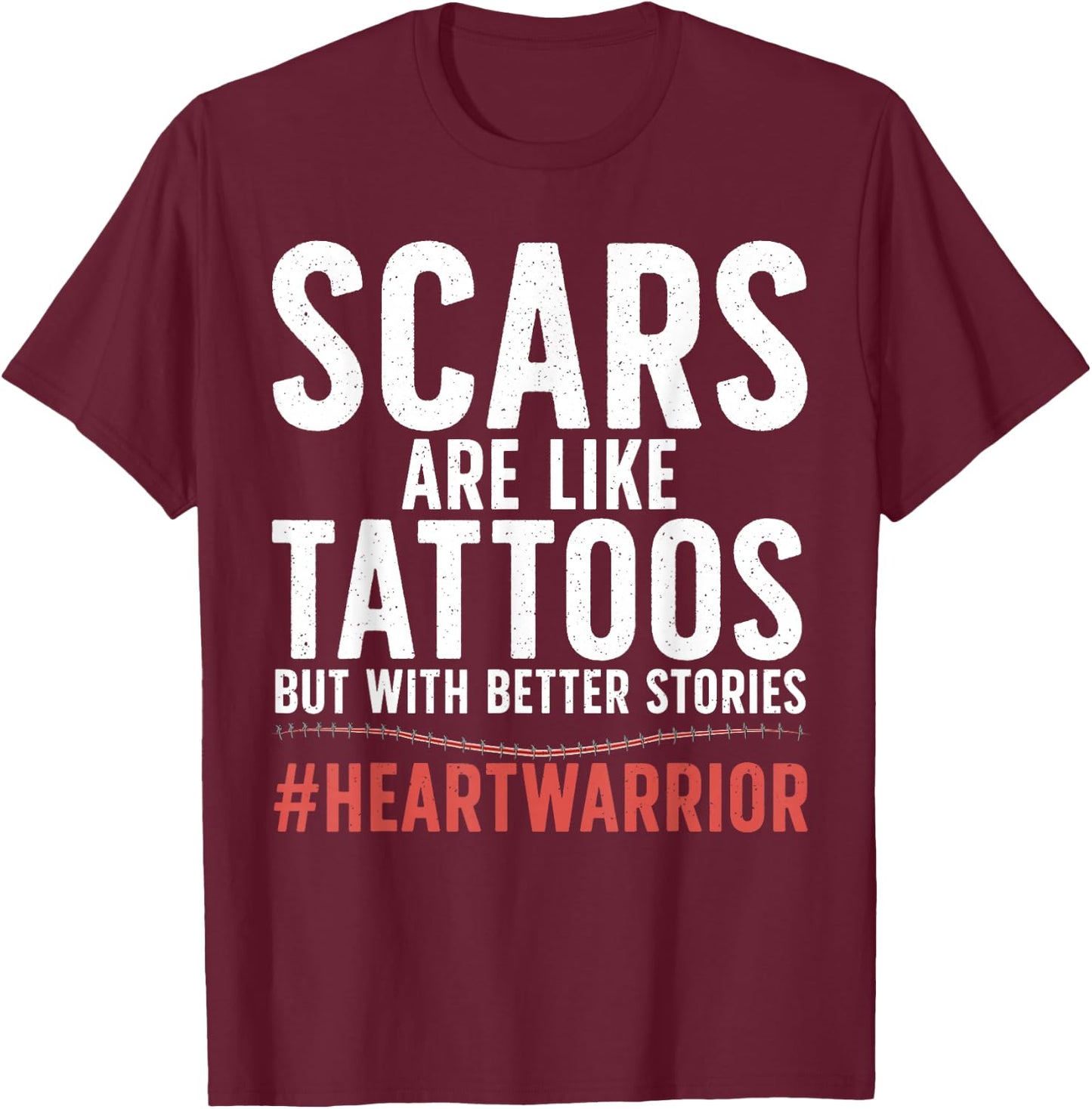 Cool Open Heart Surgery Women Transplant Recovery T-Shirt - T-Shirt | Maroon
