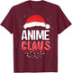 Anime Santa Claus Christmas Matching Costume T-Shirt - T-Shirt | Maroon