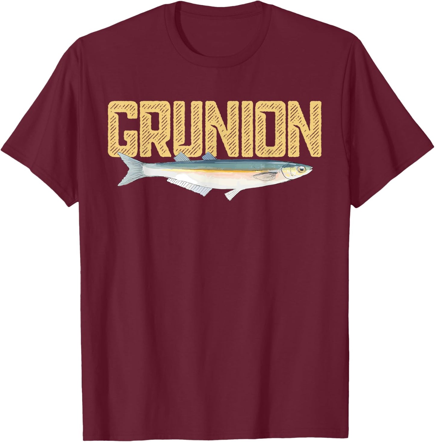 Grunion Fish T-Shirt - T-Shirt | Maroon