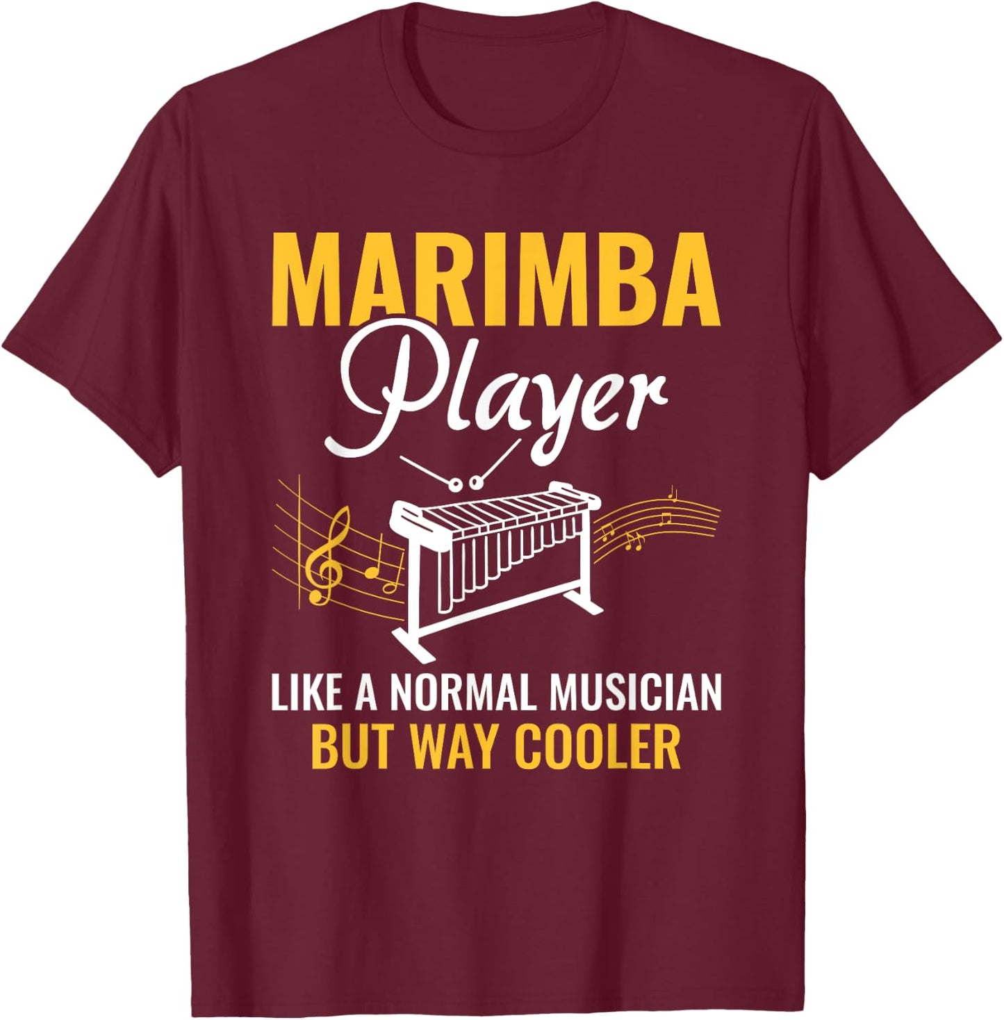 Funny Marimba Player Definition Musician Marimba Player T-Shirt - T-Shirt | Maroon