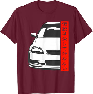 JDM Japan Motorsport Tuning Car Legend 90s T-Shirt - T-Shirt | Maroon