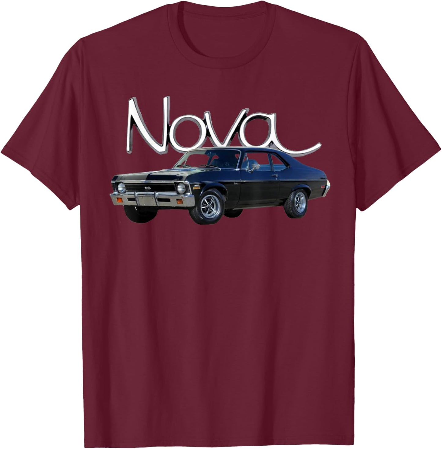 Vintage 1972 Chevys Nova T-Shirt - T-Shirt | Maroon