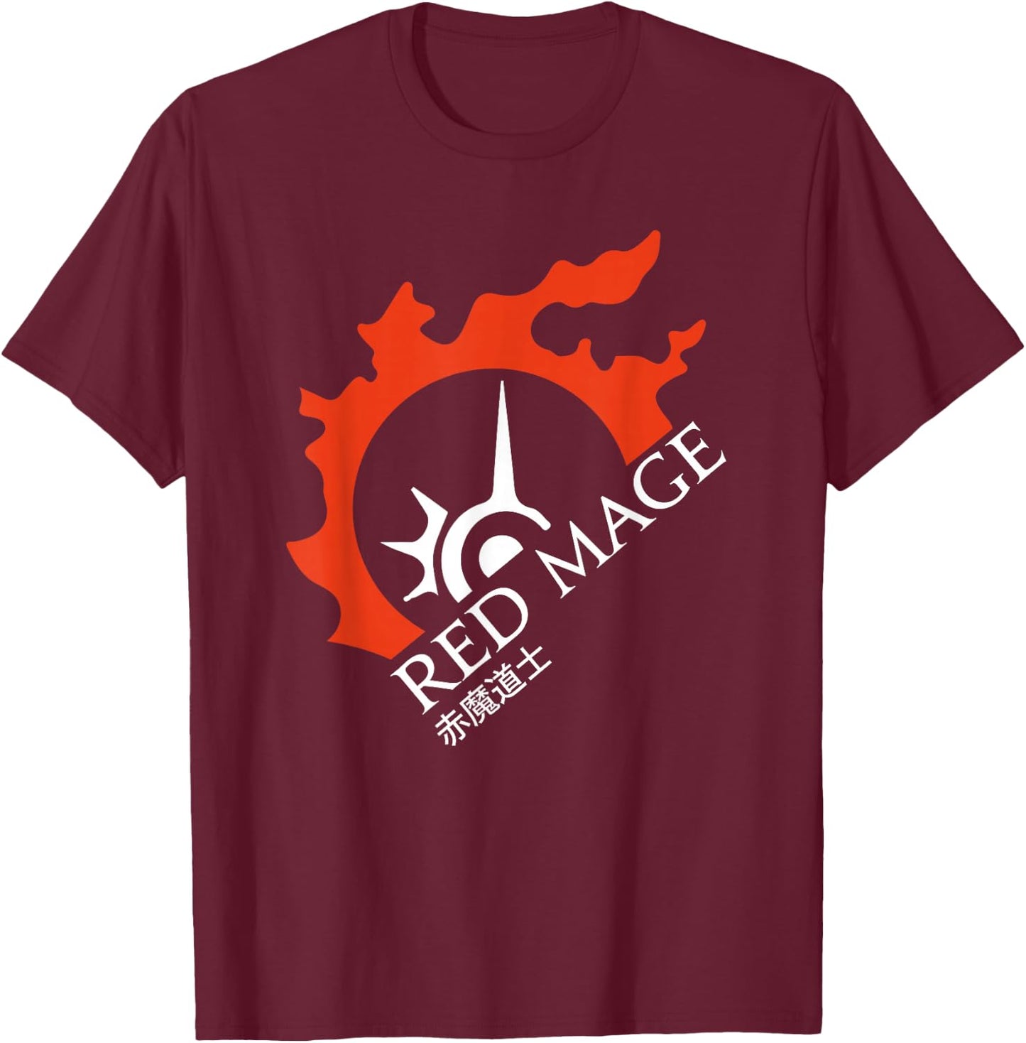 Red Mage - For Warriors of Light & Darkness T-Shirt - T-Shirt | Maroon