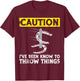 Horseshoe Pitching T-Shirt - T-Shirt | Maroon