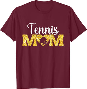 Mother's Day Tennis Mom Funny Sport Tennis Lover T-Shirt - T-Shirt | Maroon