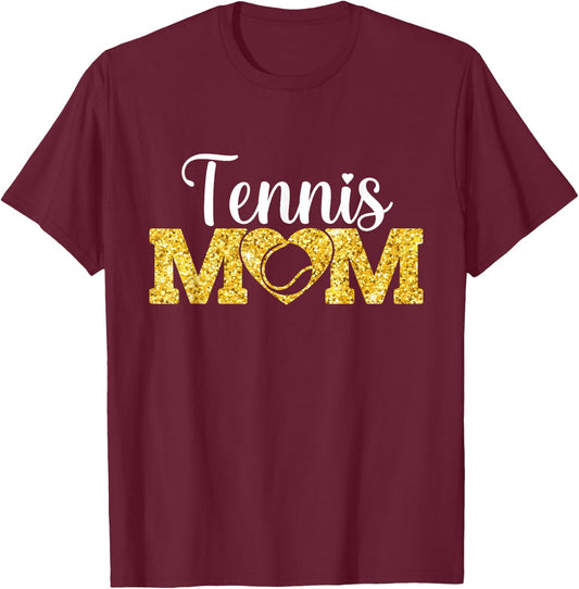 Mother's Day Tennis Mom Funny Sport Tennis Lover T-Shirt - T-Shirt | Maroon