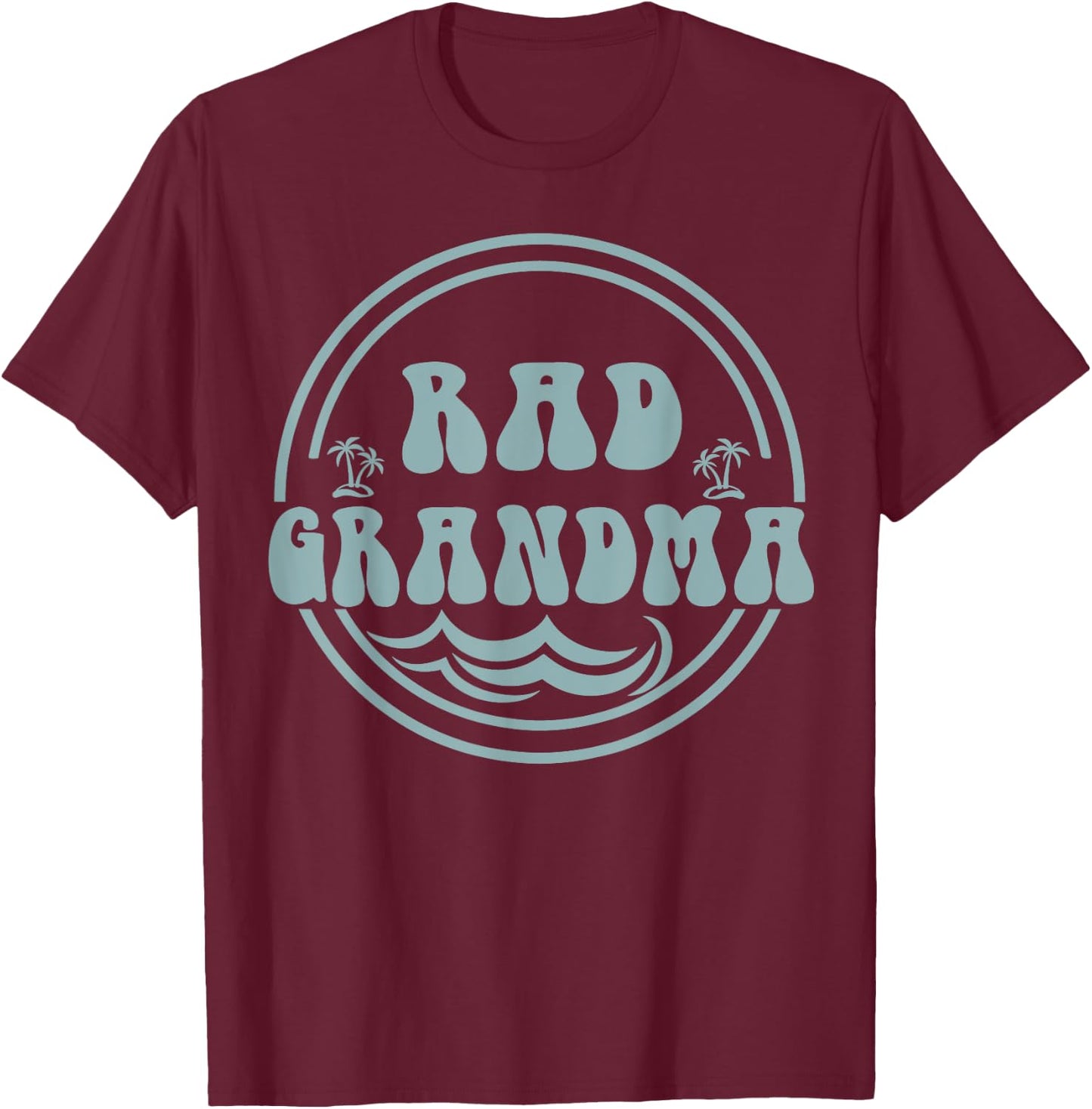 Rad Grandma Surf Matching Birthday The Big One 1st Birthday T-Shirt - T-Shirt | Maroon