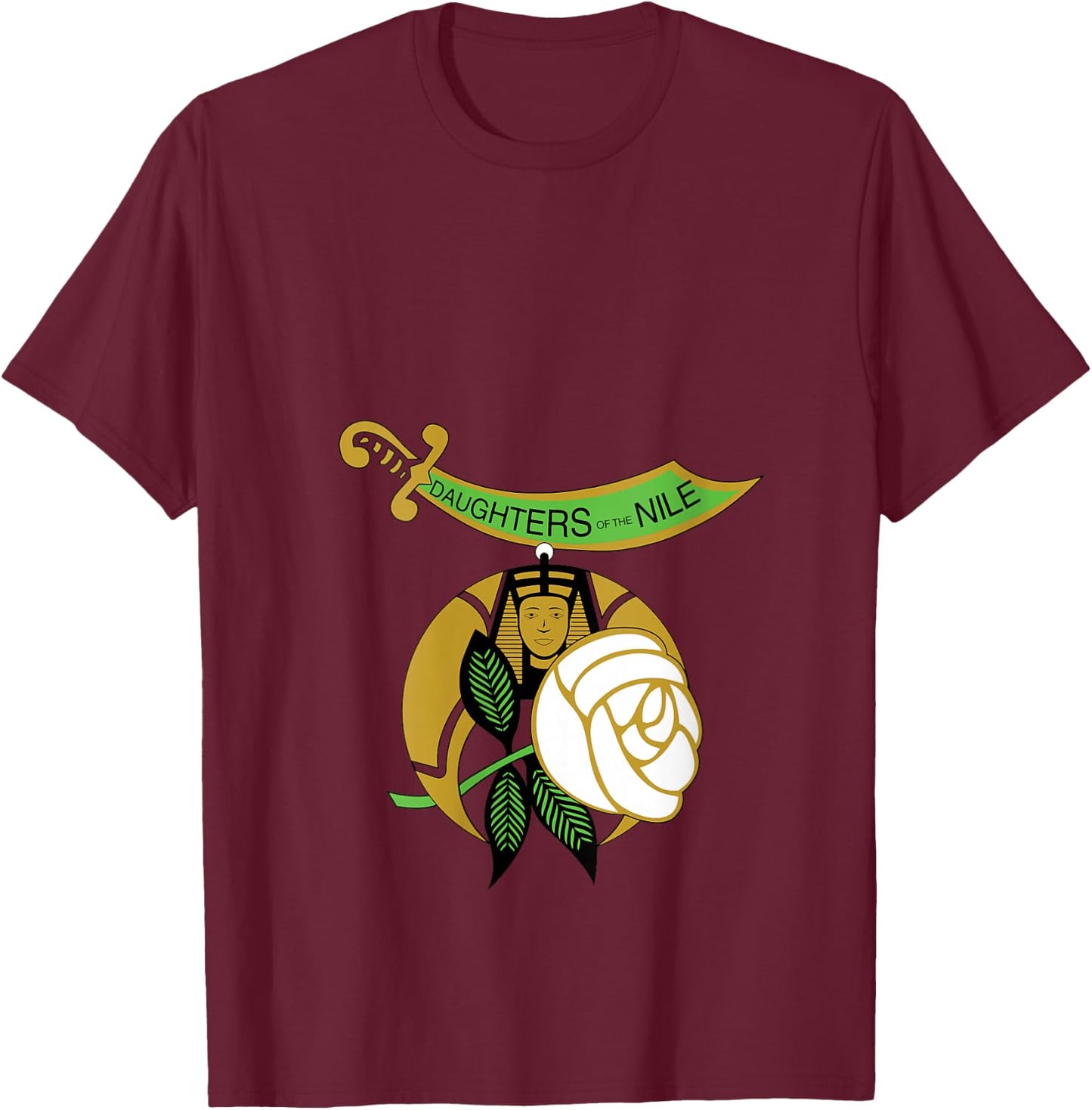 Daughters of The Nile Don Shriners Freemasons Mother's Day V-Neck T-Shirt - T-Shirt | Maroon