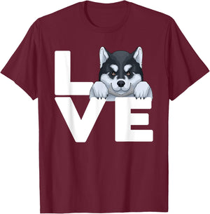 Best Siberian Husky Women Huskies Dog Owner Lover T-Shirt - T-Shirt | Maroon