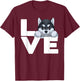 Best Siberian Husky Women Huskies Dog Owner Lover T-Shirt - T-Shirt | Maroon