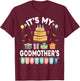 Present Balloon Candle Cake It's My Godmother's Birthday T-Shirt - T-Shirt | Maroon