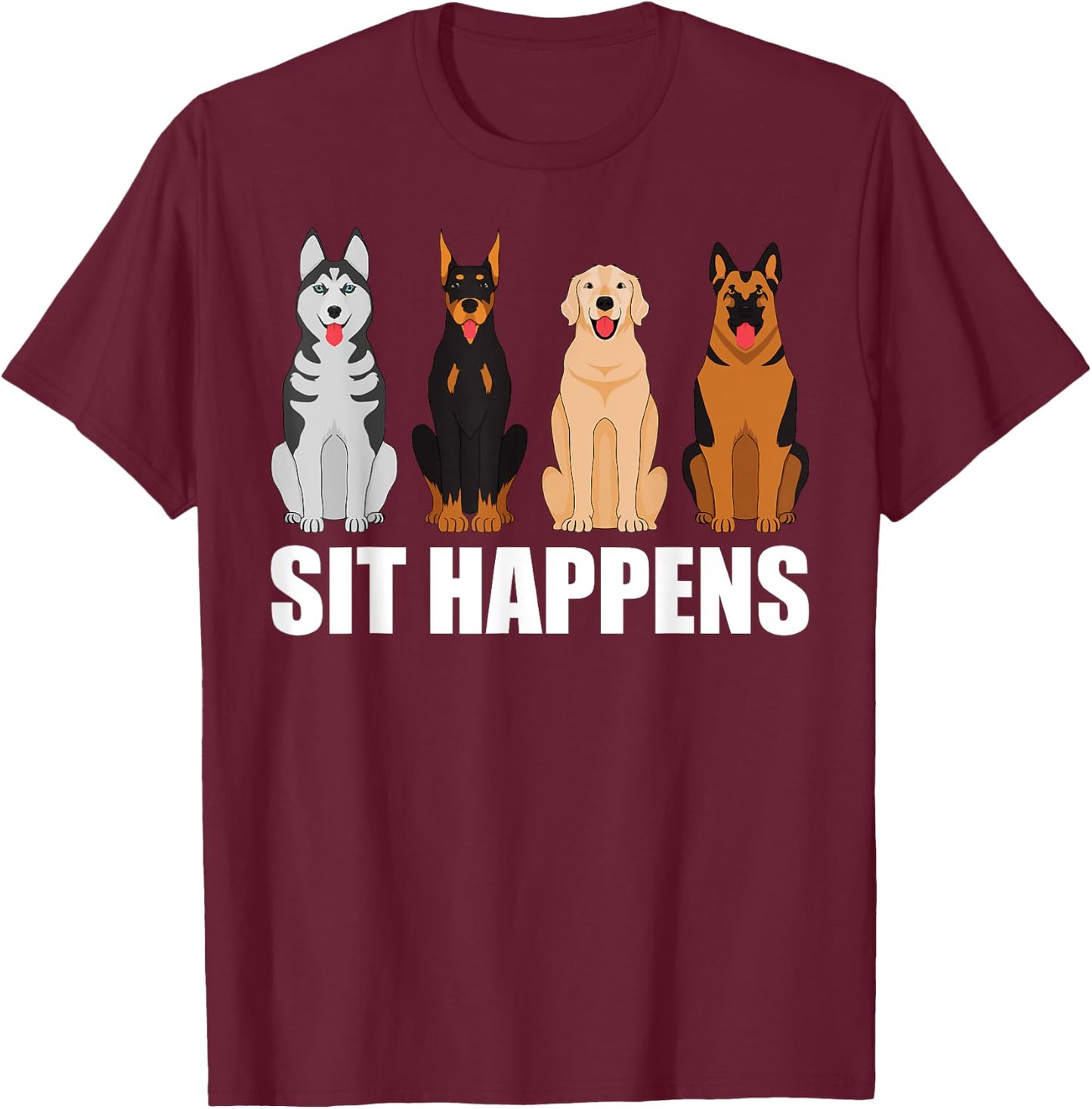 Funny Dog Training Art Women Dog Lover Puppy Pet T-Shirt - T-Shirt | Maroon