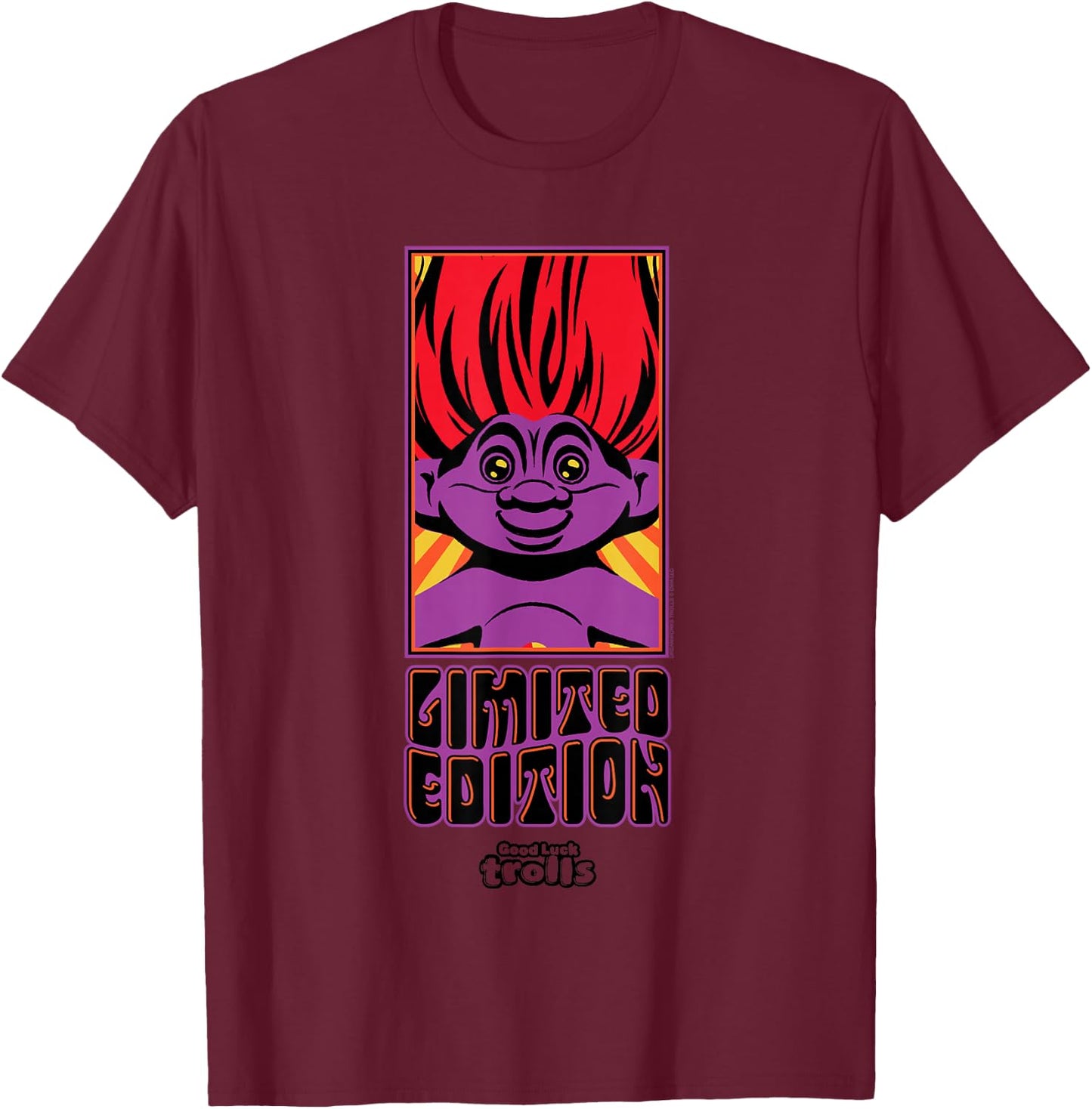 Good Luck Trolls Halloween Limited Edition T-Shirt - T-Shirt | Maroon