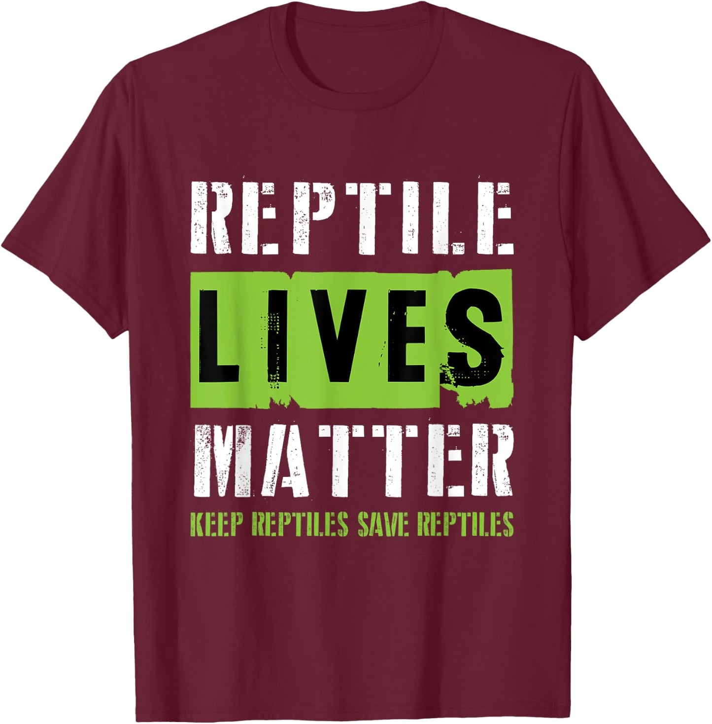Reptile Lives Matter - Bearded Dragon Reptile Lizard Lover T-Shirt - T-Shirt | Maroon