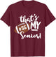That's My Senior Football 55 Jersey Number Vintage Mom Dad T-Shirt - T-Shirt | Maroon