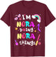 Kids I'm Nora Doing Nora Things Cute Girls Personalized Name T-Shirt - T-Shirt | Maroon