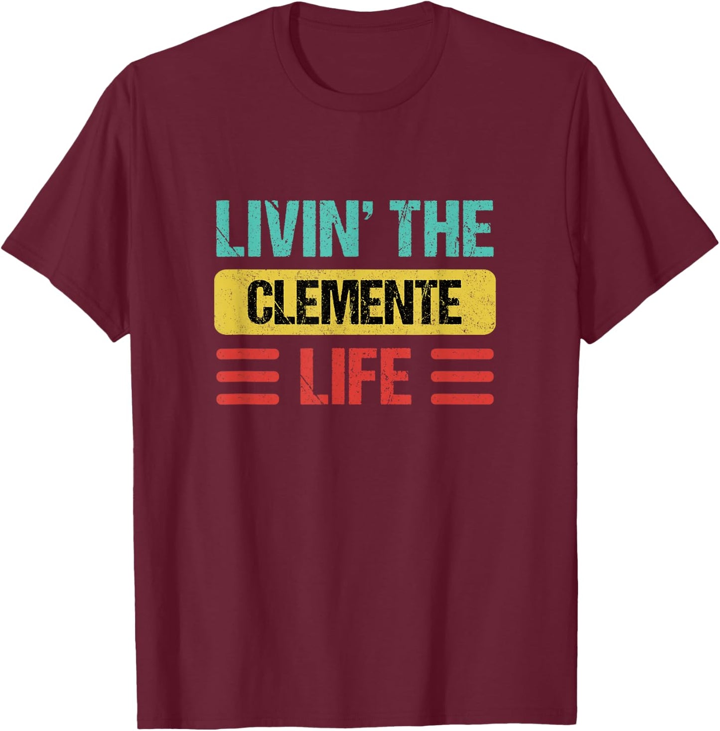 Clemente Name T-Shirt - T-Shirt | Maroon