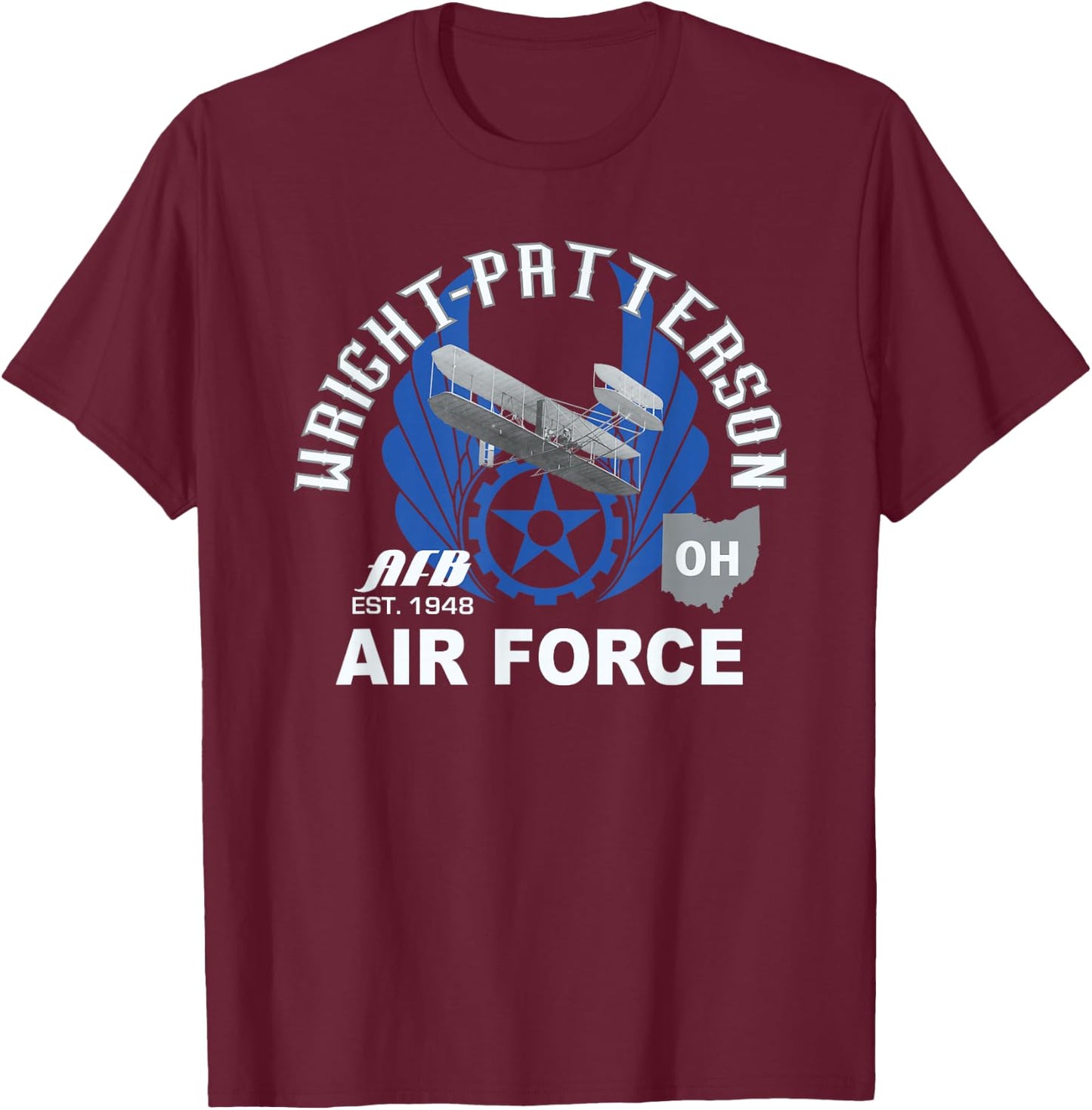 Wright Patterson Afb Air Force T-Shirt - T-Shirt | Maroon