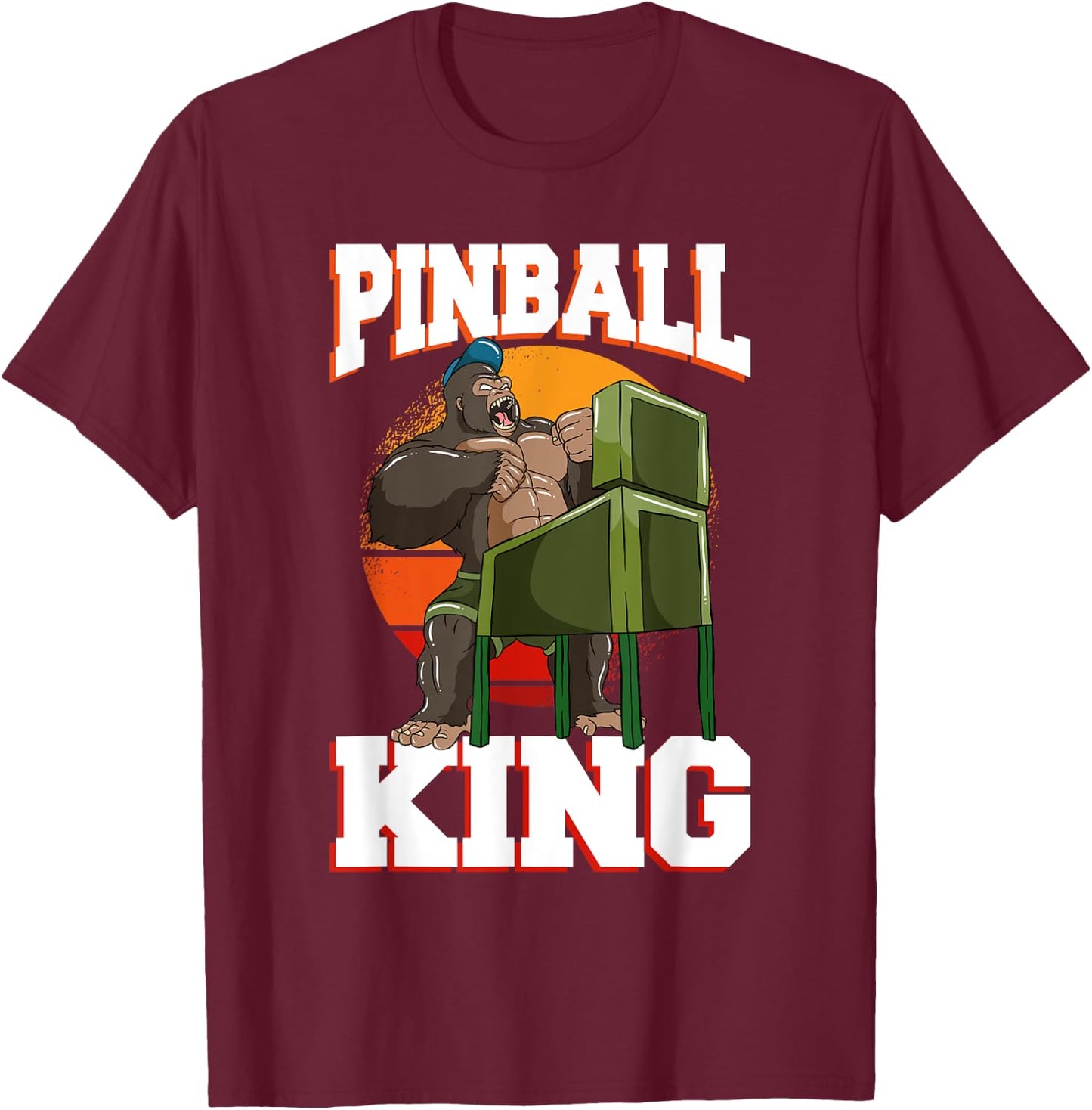Pinball King T-Shirt - T-Shirt | Maroon