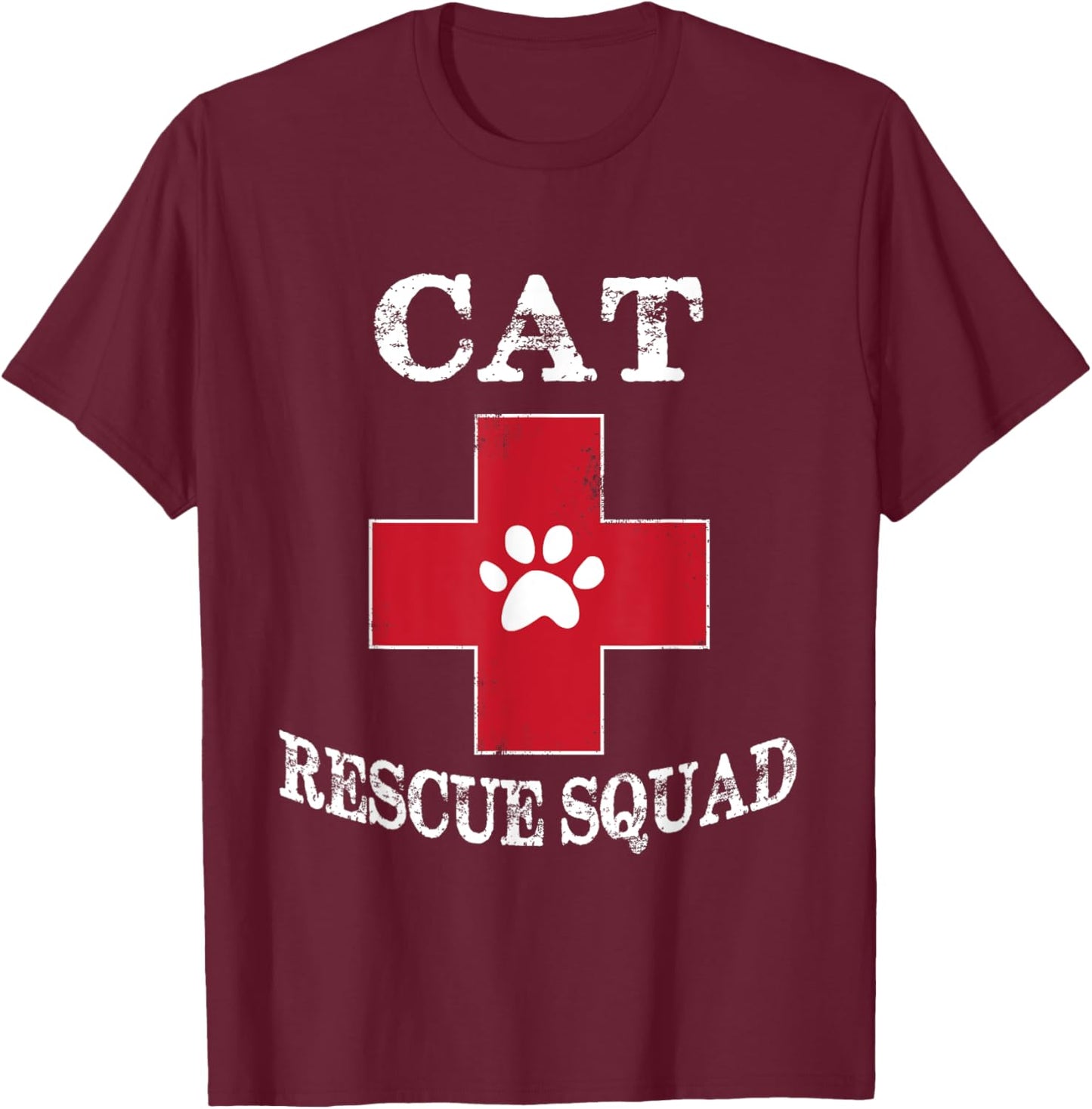 Animal Rescue Shirt - Cat Rescue Squad T shirts Women Girls Kids T-Shirt - T-Shirt | Maroon