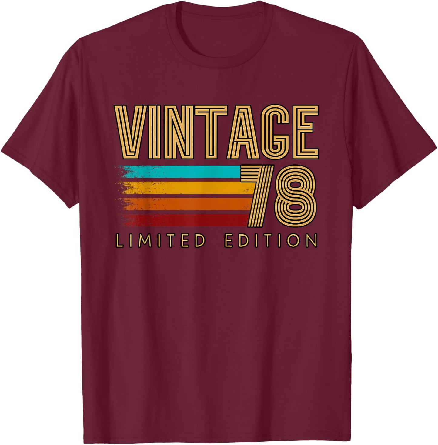 1978 Birthday Vintage 78 T-Shirt - T-Shirt | Maroon