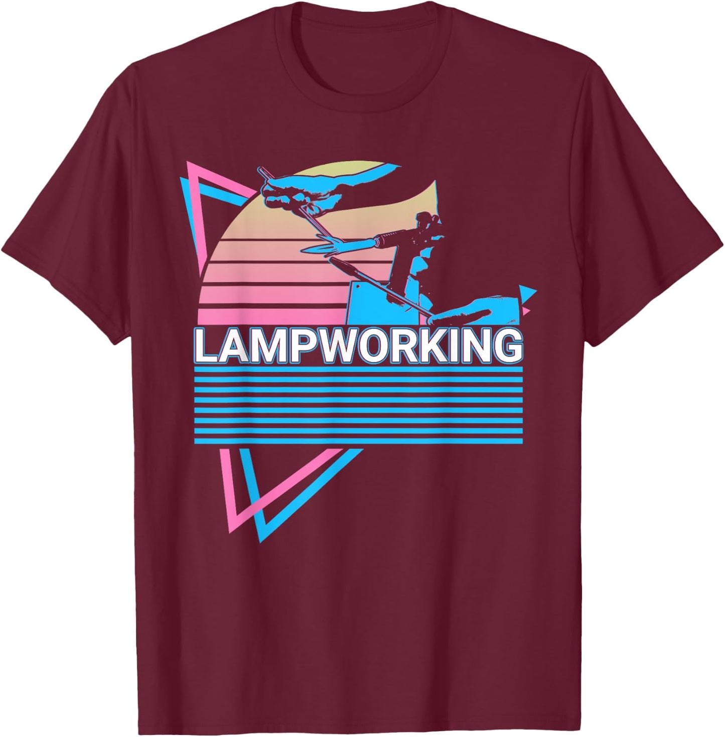 Lampworking Retro T-Shirt - T-Shirt | Maroon