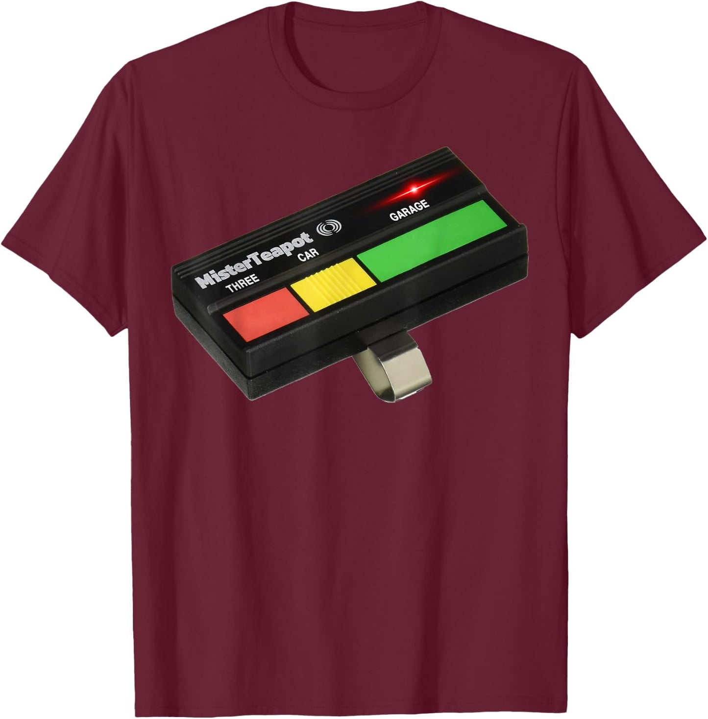 Three Car Garage (3CG Tricolor Remote Control) Mister Teapot T-Shirt - T-Shirt | Maroon