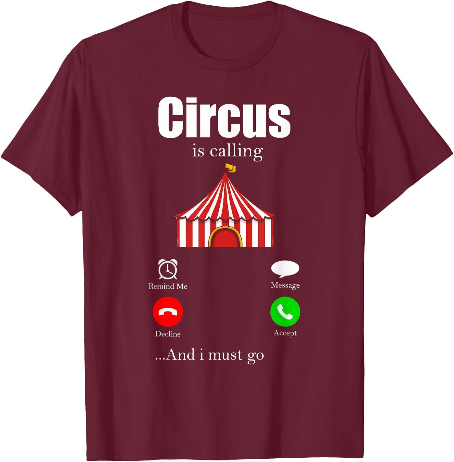 Zirkus Herren Damen Kinder Circus Party Lion Fire Ring Acrobat Funny T-Shirt - T-Shirt | Maroon