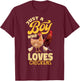 Just a Boy Who Loves Chickens Boys Country Farming Farm T-Shirt - T-Shirt | Maroon