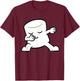 Cute Dabbing Marshmallow Campfire Kawaii Marshmallow T-Shirt - T-Shirt | Maroon