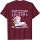 Grandmacorn Like A Normal Grandma Only More Awesome Unicorn T-Shirt - T-Shirt | Maroon