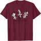 Peanuts - Snoopy Just Keeping Dancing T-Shirt - T-Shirt | Maroon