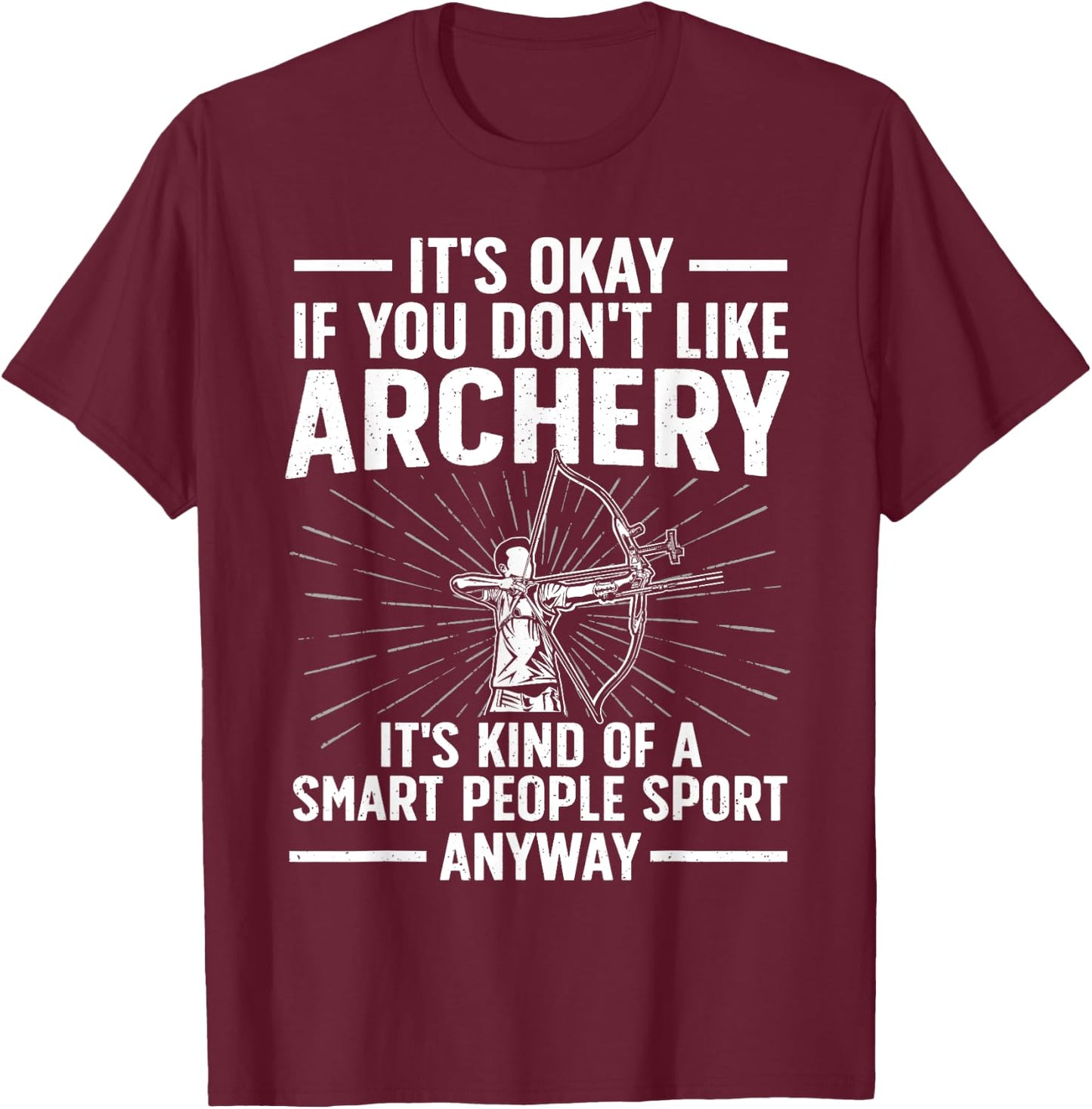 Cute Archery Design Women Archer Bow Archery Lover T-Shirt - T-Shirt | Maroon