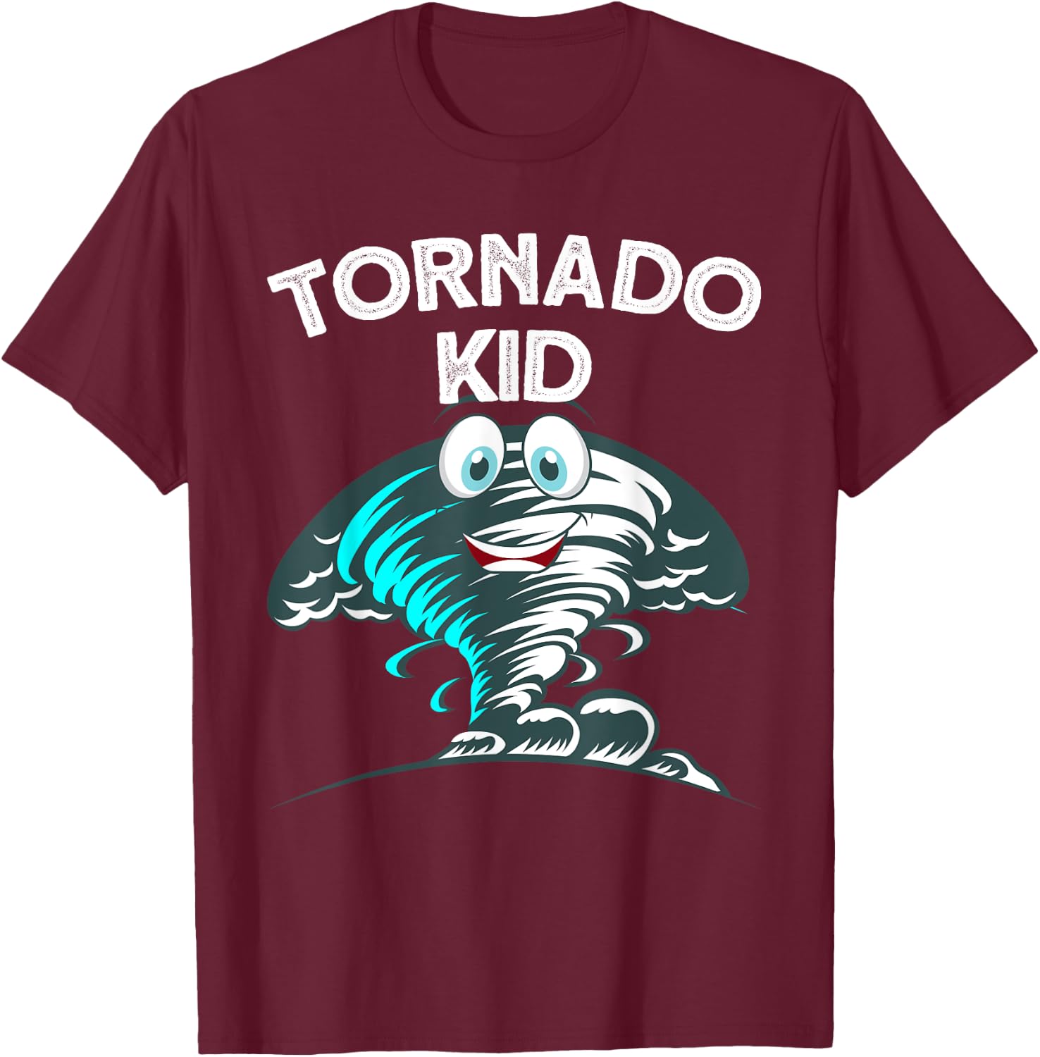 Funny Tornado Design For Kids Boys Girls Cyclone Storm Lover T-Shirt - T-Shirt | Maroon